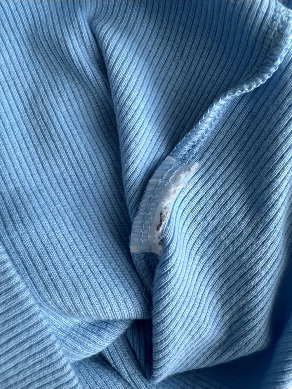 Old Navy Light Blue Ribbed Racerback Tank Top - Picture 3 of 4